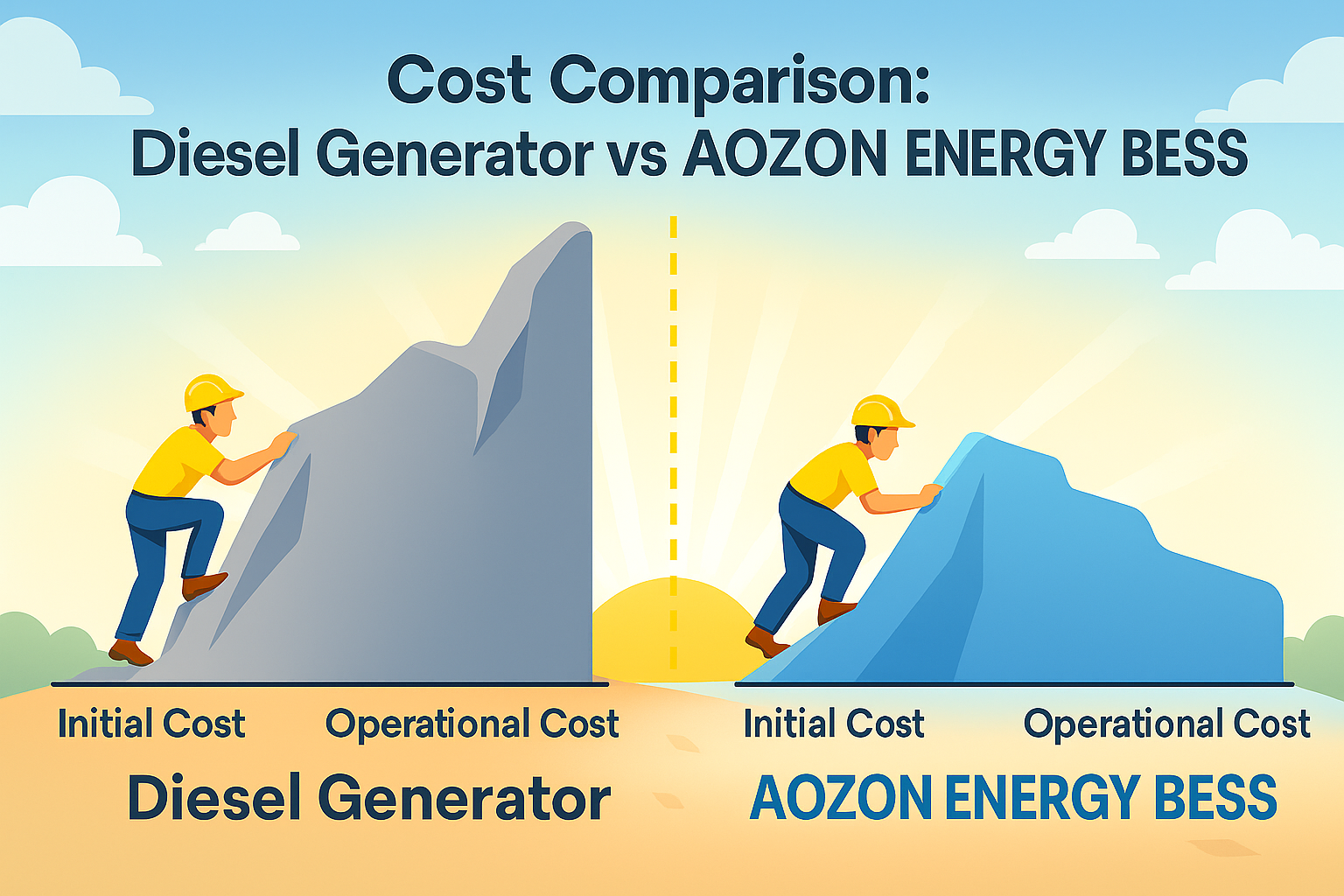 Generator Cost Comparison: Diesel Generator vs AOZON ENERGY BESS